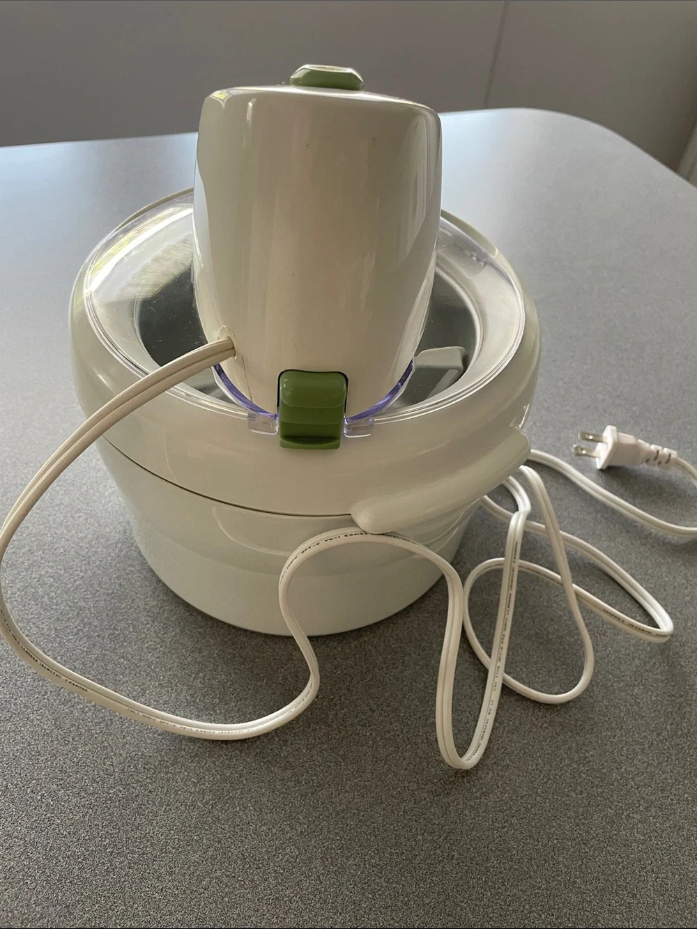 KRUPS White & Light Green Ice Cream Maker